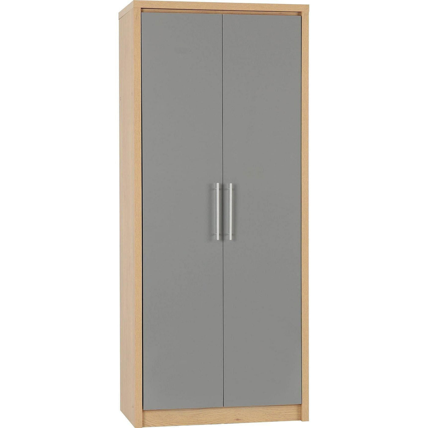 Seville Grey Gloss and Oak Wardrobe