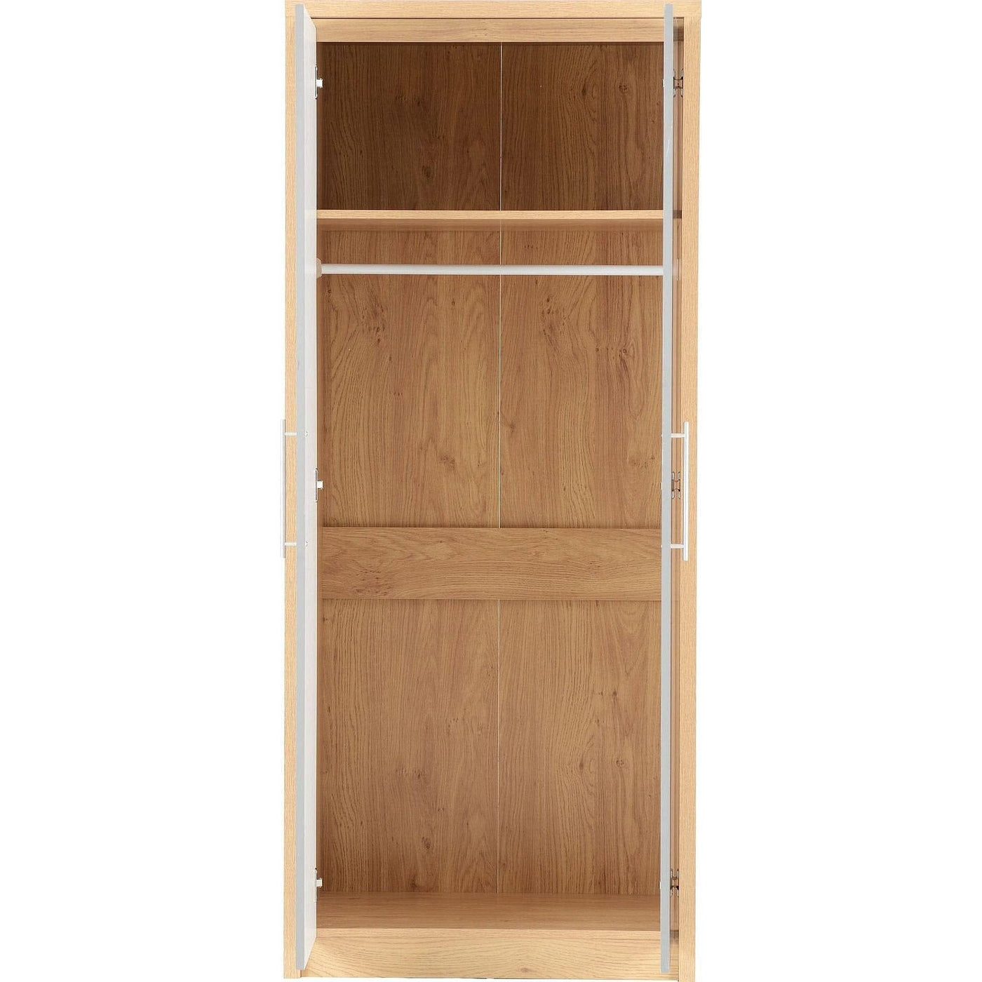 Seville Grey Gloss and Oak Wardrobe