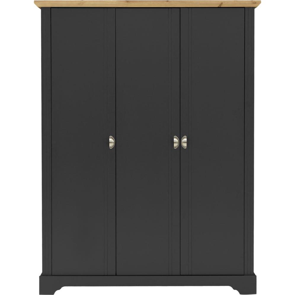 Toledo 3 Door Wardrobe Grey & Oak