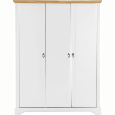 Toledo 3 Door Wardrobe White & Oak