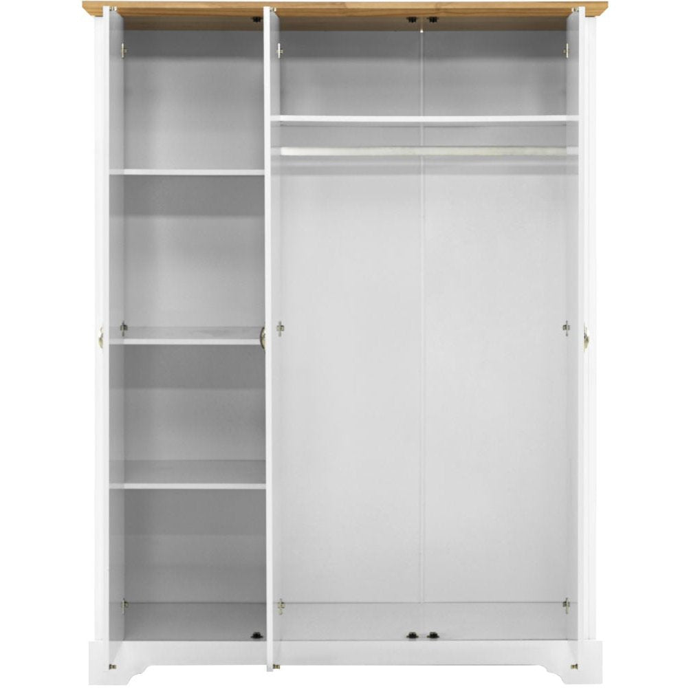 Toledo 3 Door Wardrobe White & Oak