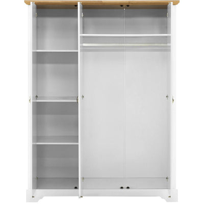 Toledo 3 Door Wardrobe White & Oak