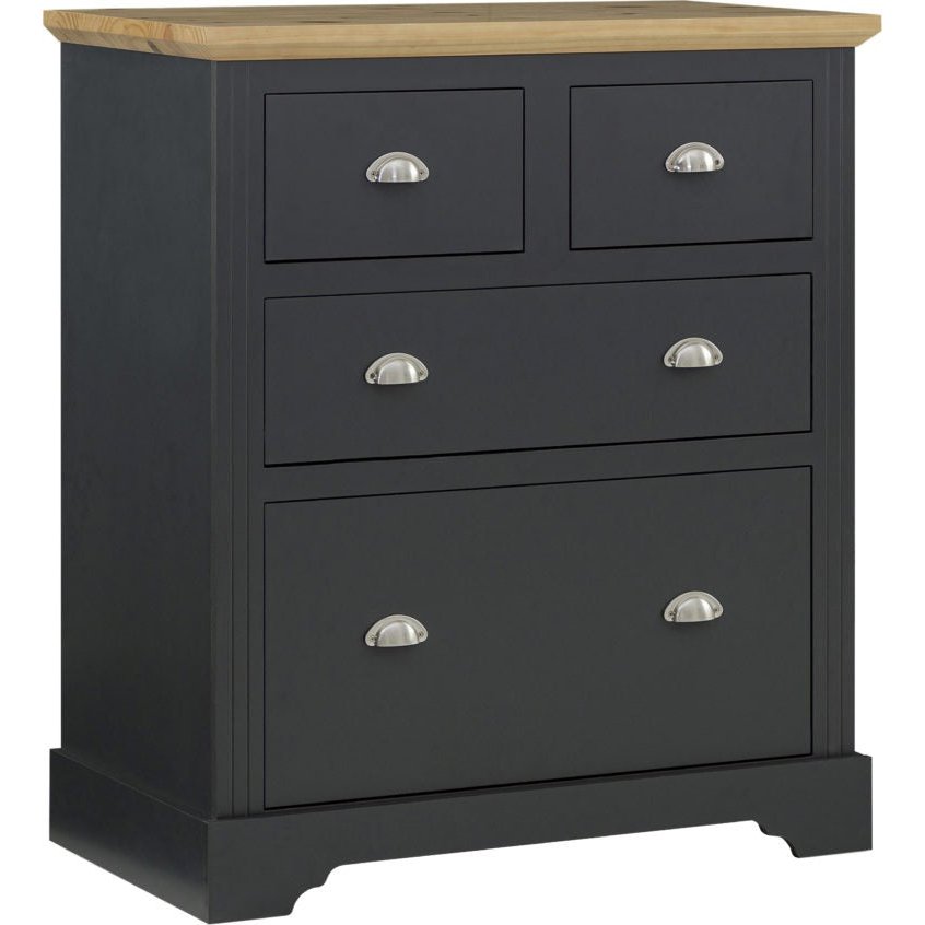 Toledo 2+2 Drawer Chest Grey & Oak