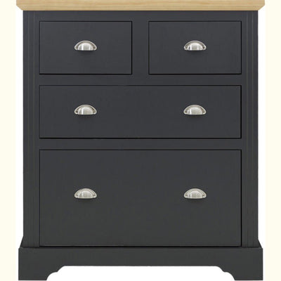 Toledo 2+2 Drawer Chest Grey & Oak