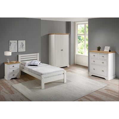 Toledo 2+2 Drawer Chest White & Oak