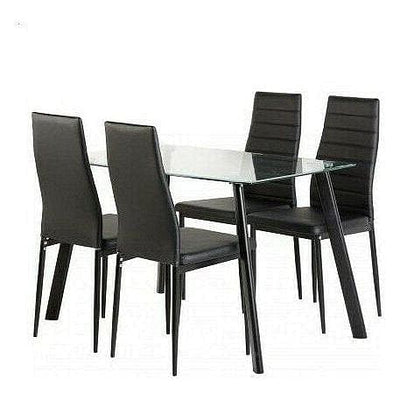 Abbey Black Dining Table Set