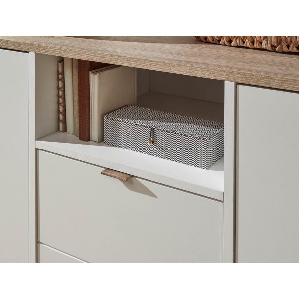 ALMA LARGE SIDEBOARD WHITE/OAK