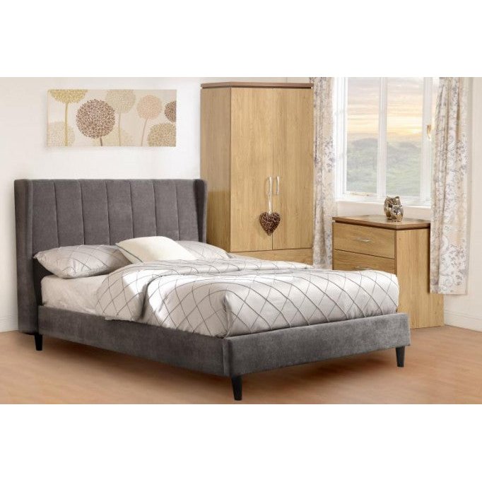 Amelia Grey Fabric Bed Frame