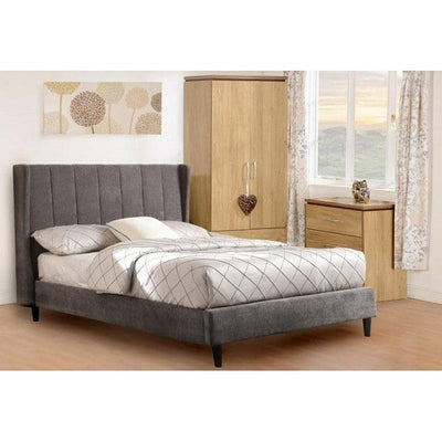 Amelia Grey Fabric Ottoman Bed