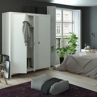 Barcelona White 3 Door Wardrobe