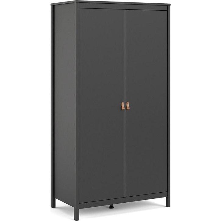 Barcelona Black 2 Door Wardrobe