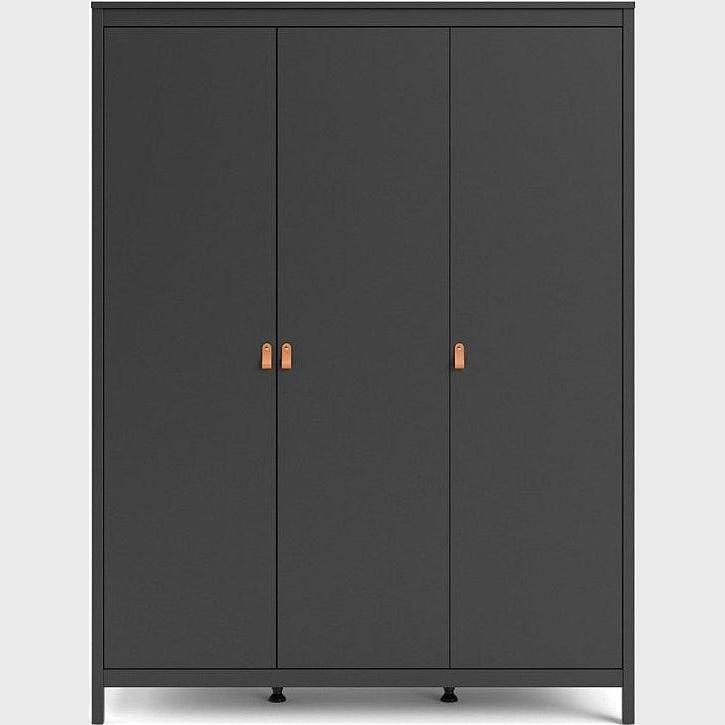 Barcelona Black 3 Door Wardrobe