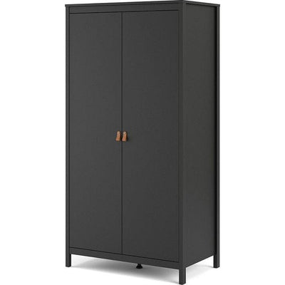 Barcelona Black 2 Door Wardrobe