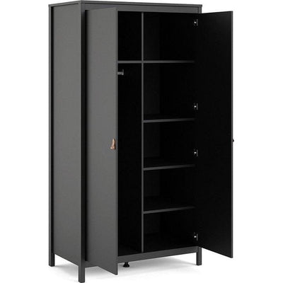 Barcelona Black 2 Door Wardrobe