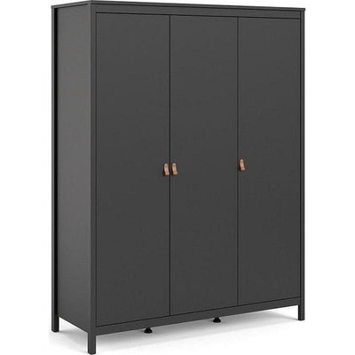 Barcelona Black 3 Door Wardrobe