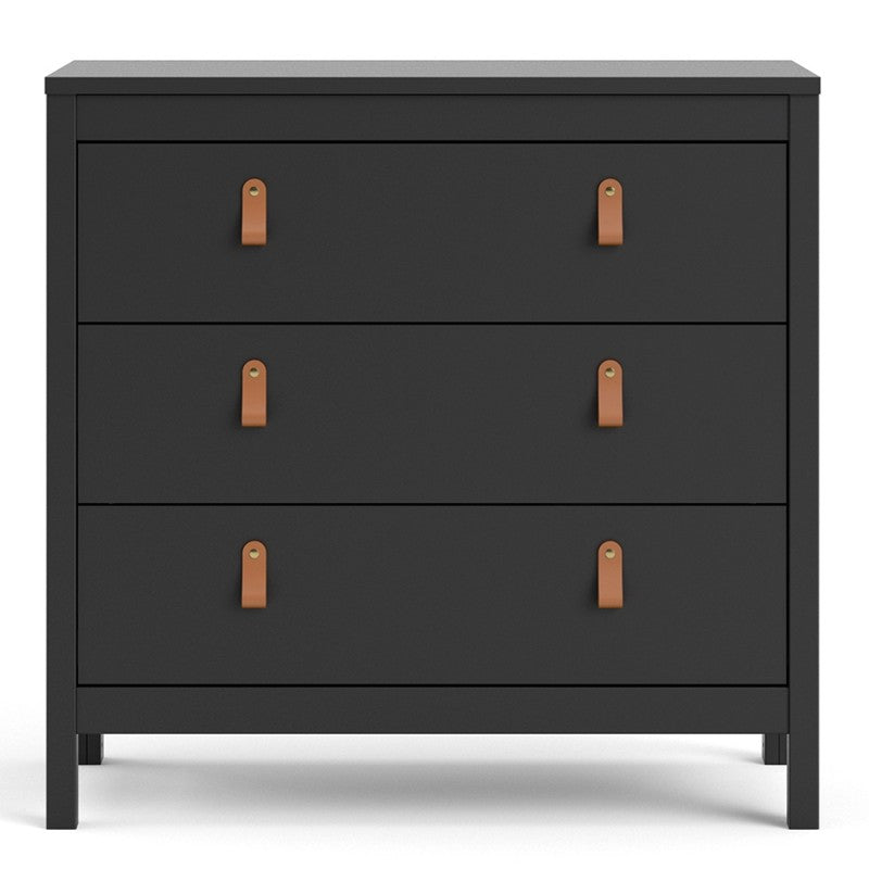 Barcelona Black 3 Drawer Chest