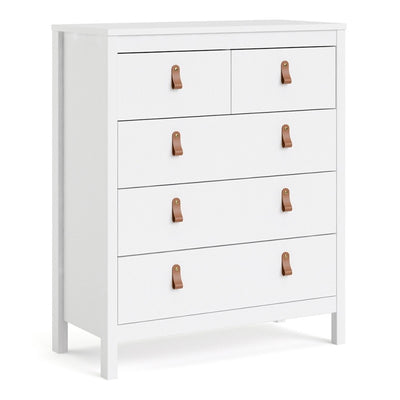 Barcelona White 3+2 Drawer Chest