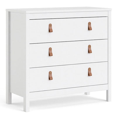 Barcelona White 3 Drawer Chest