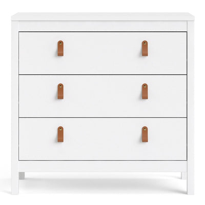 Barcelona White 3 Drawer Chest