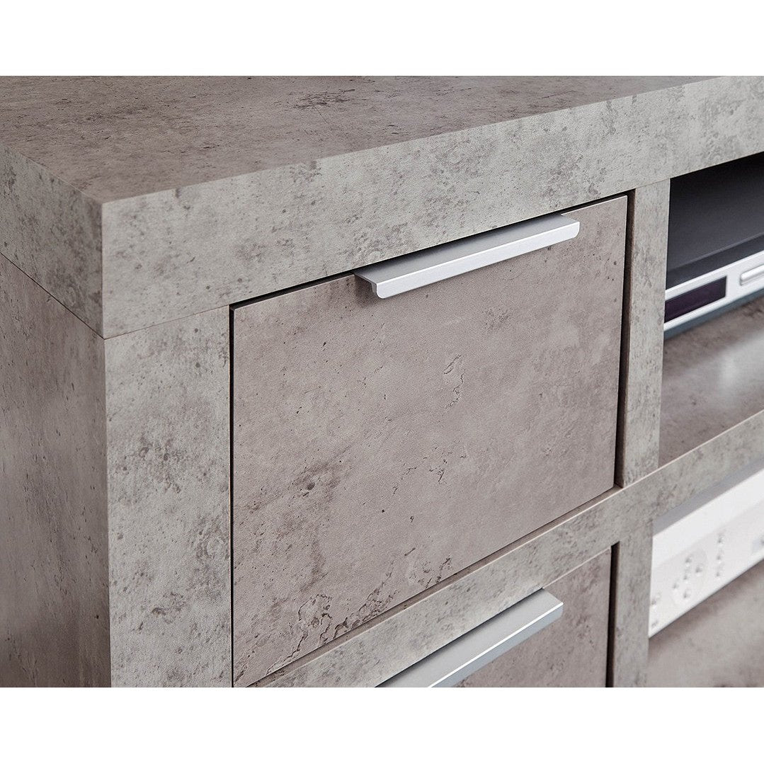 Bloc Concrete Effect 2 Drawer TV Unit