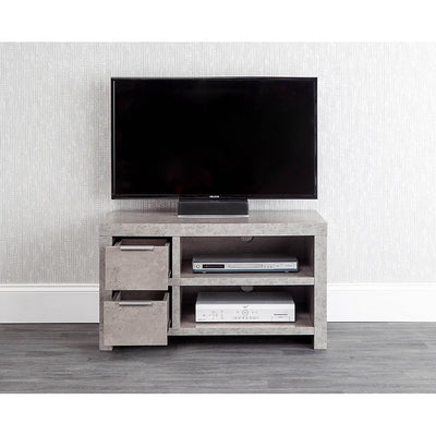 Bloc Concrete Effect 2 Drawer TV Unit