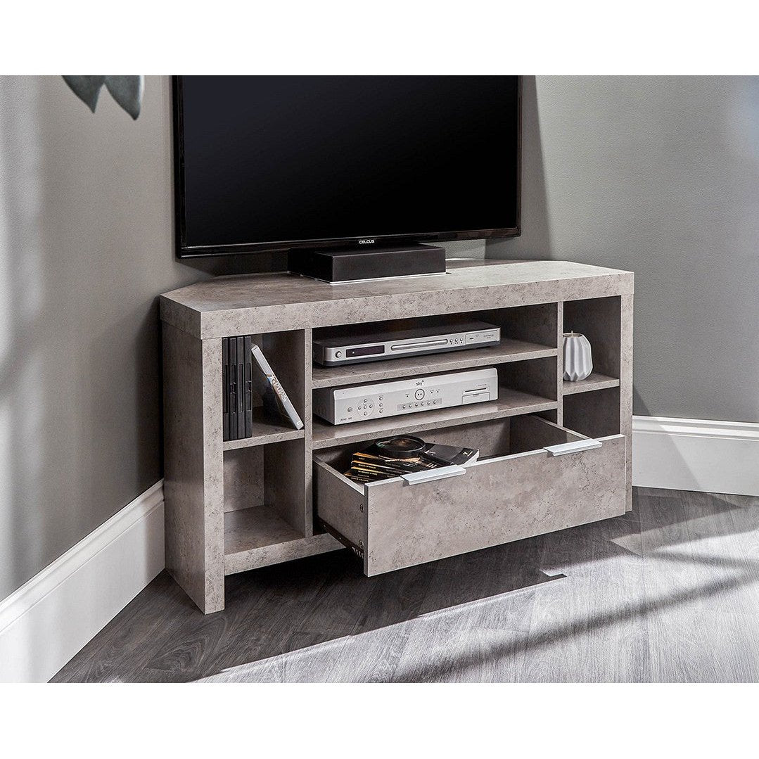 Bloc Concrete Effect 2 Corner TV Unit