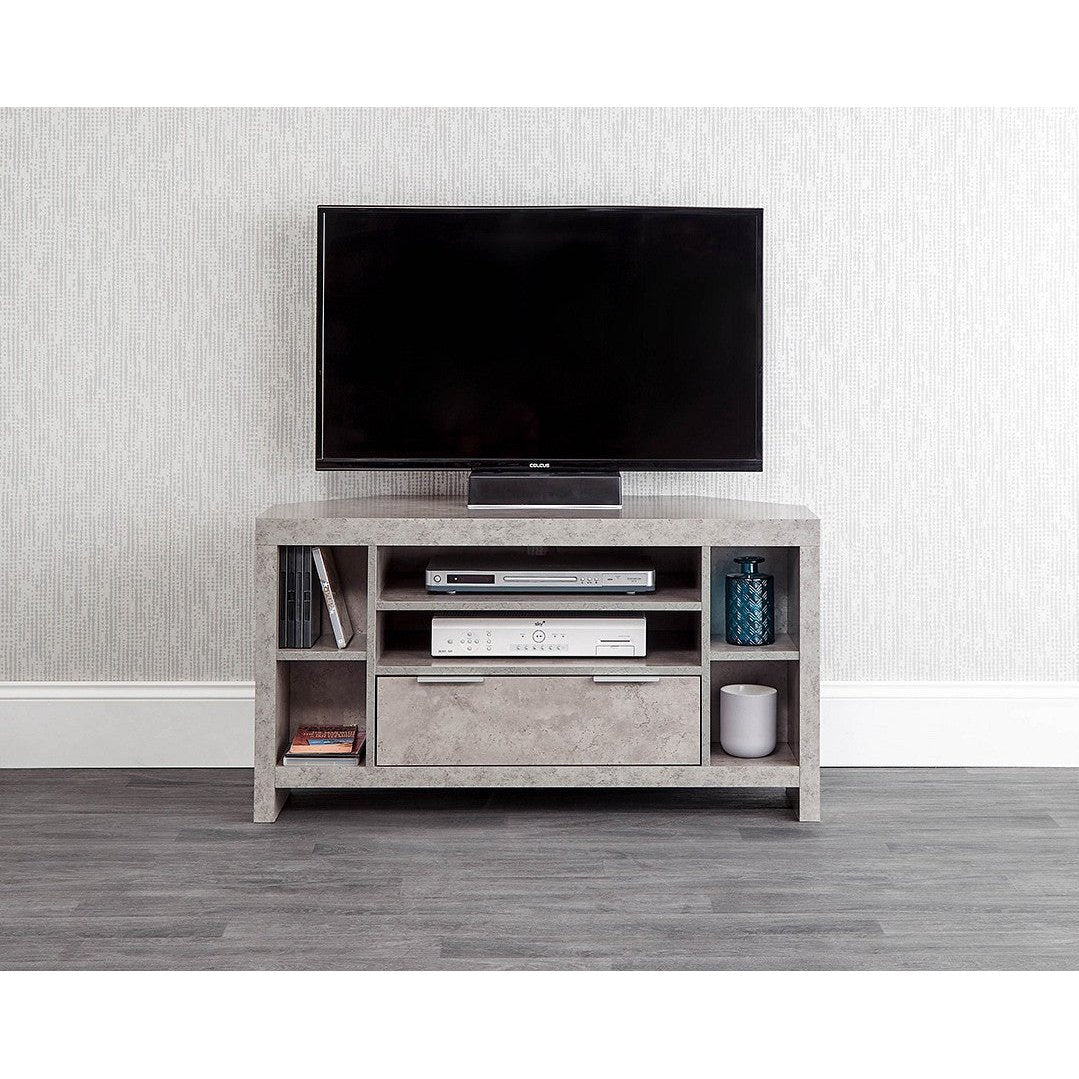 Bloc Concrete Effect 2 Corner TV Unit