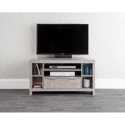 Bloc Concrete Effect 2 Corner TV Unit