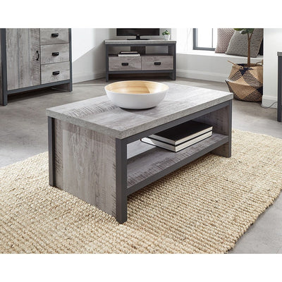 Grey Coffee Table with shelf