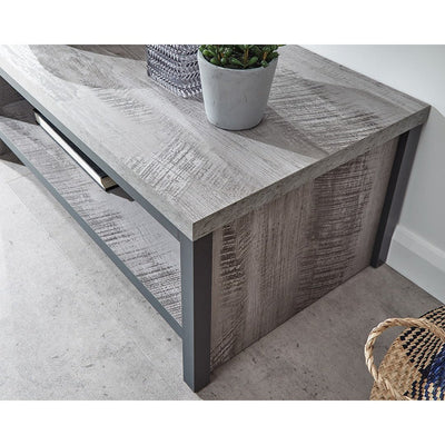 Grey Coffee Table with Shelf