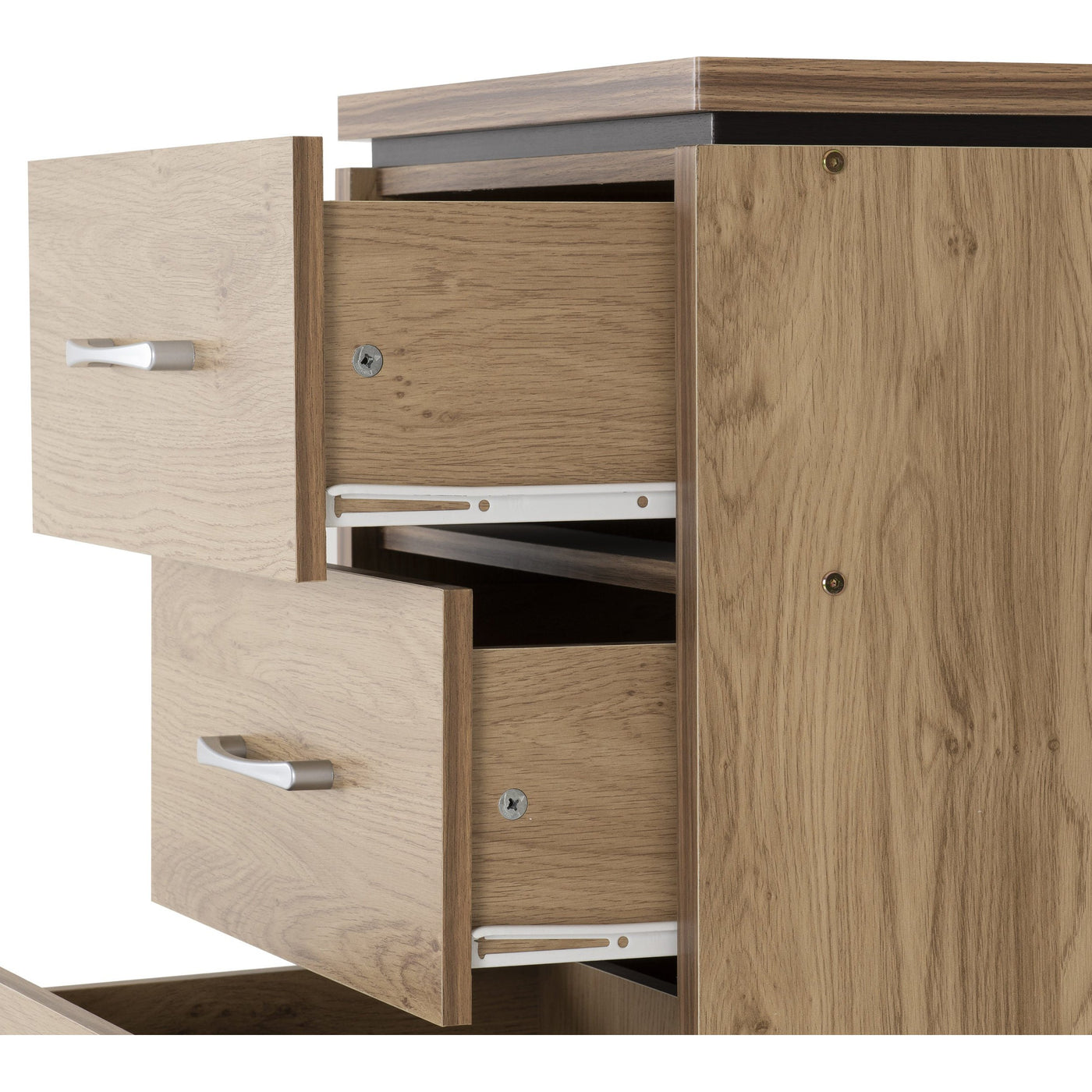 Charles Oak 5 Drawer Narrow Chest