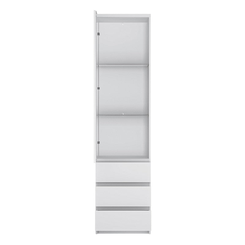 Fribo White Glazed Tall Display Unit