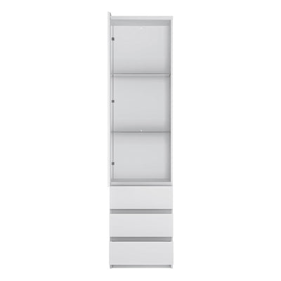 Fribo White Glazed Tall Display Unit