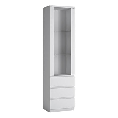 Fribo White Glazed Tall Display Unit