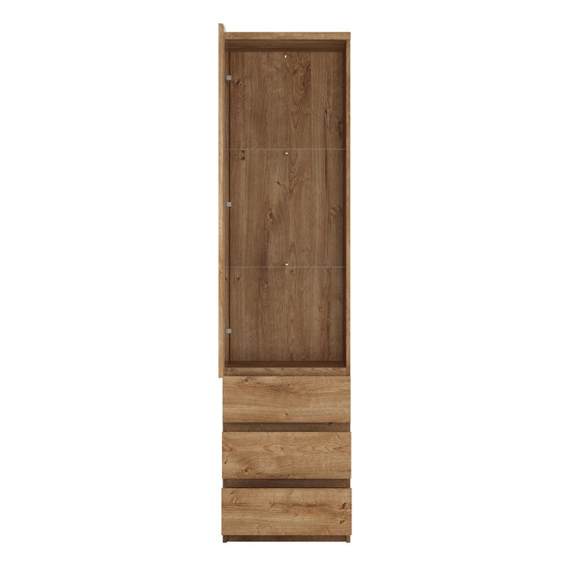 Fribo Oak Glazed Tall Display Unit