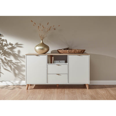 ALMA LARGE SIDEBOARD WHITE/OAK