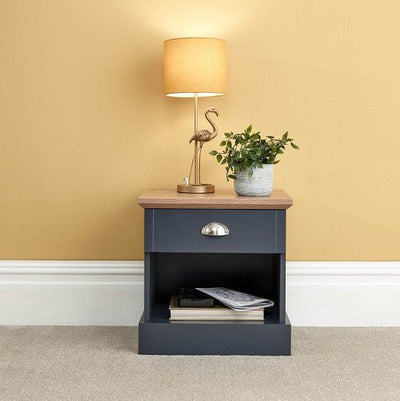 Slate Blue 1 Drawer Bedside