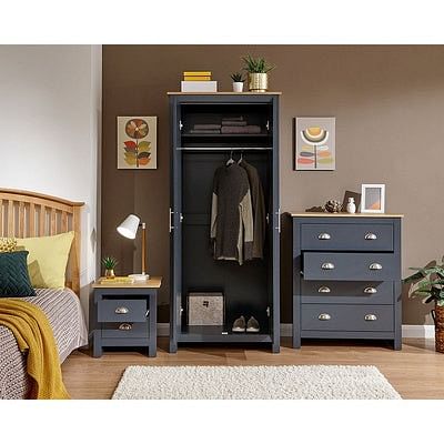 slate grey 3 piece bedroom set