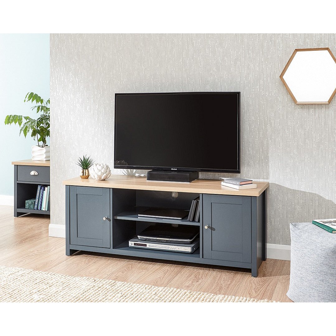 Copy of Lancaster Large TV Unit Slate Blue