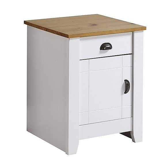 Ludlow White 1 Door Bedside