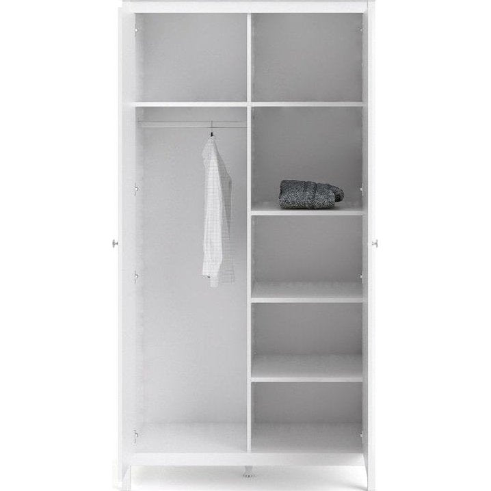 Madrid White 2 Door Wardrobe