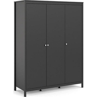 Madrid Black 3 Door Wardrobe