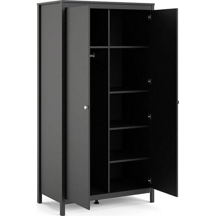 Madrid Black 2 Door Wardrobe