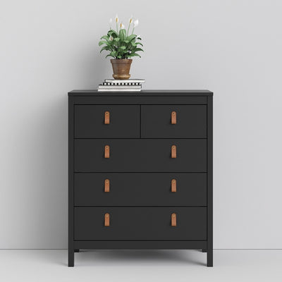 Black 3+2 Drawer Chest