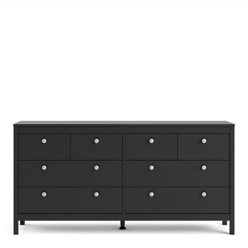 Madrid Black 8 Drawer Chest