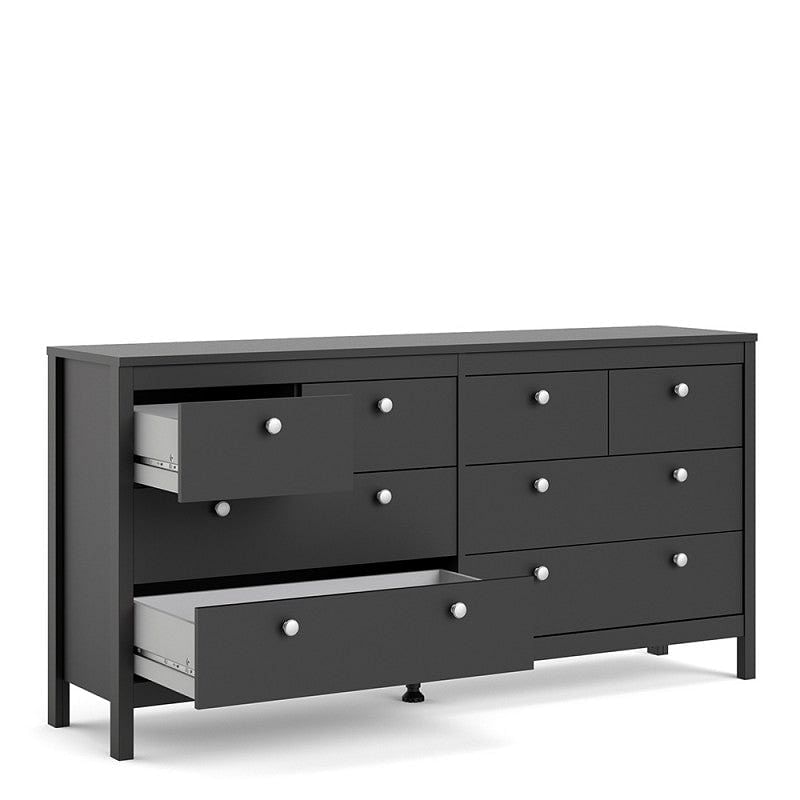 Madrid Black 8 Drawer Chest