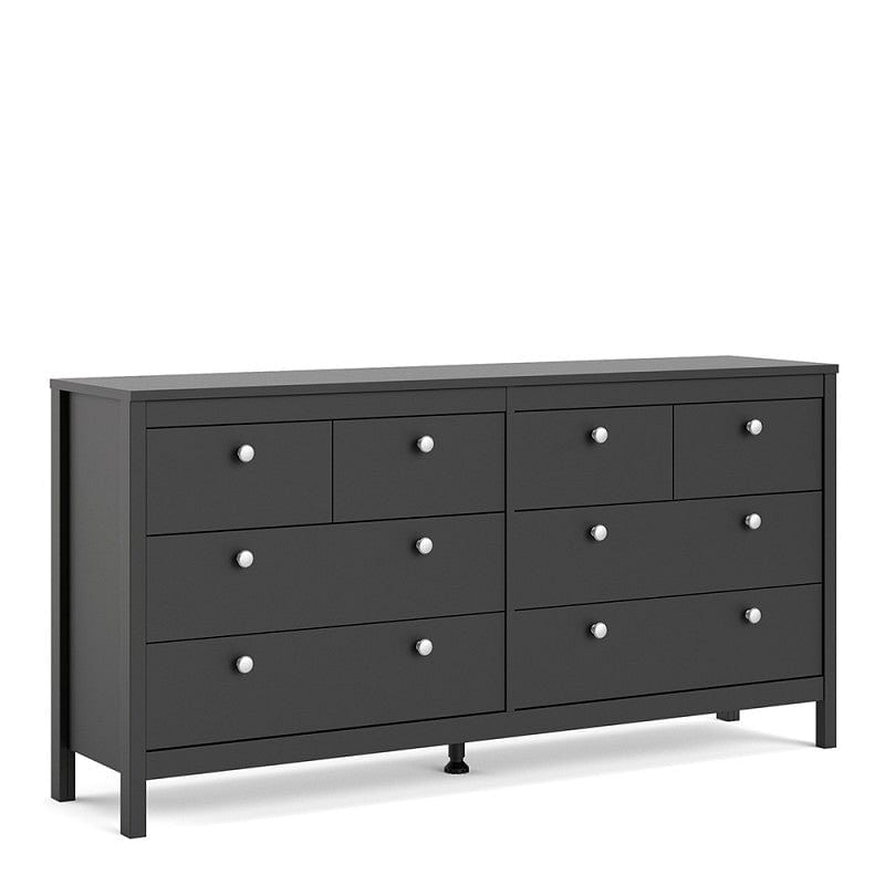 Madrid Black 8 Drawer Chest