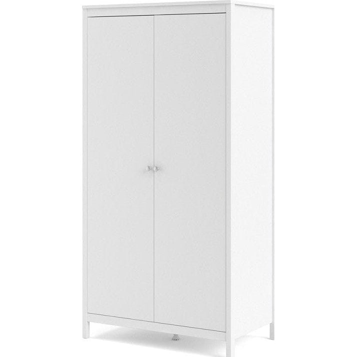 Madrid White 2 Door Wardrobe