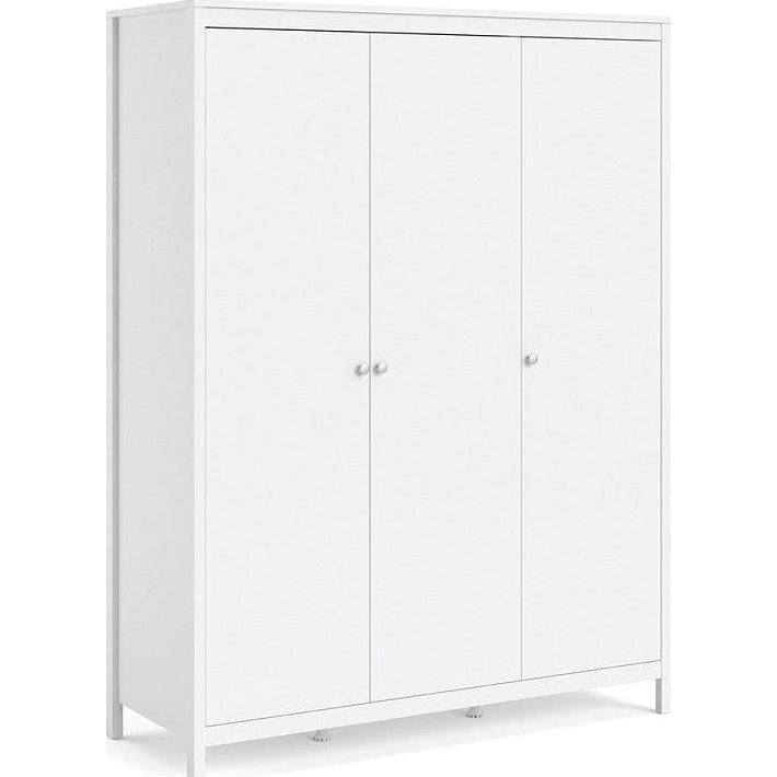 Madrid White 3 Door Wardrobe