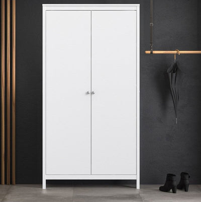 Madrid White 2 Door Wardrobe